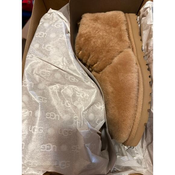 NEW UGG Neumel Cozy Fur Women's Shoes Chukka Boots Chestnut Size 8 - 1123665 - Picture 7 of 8